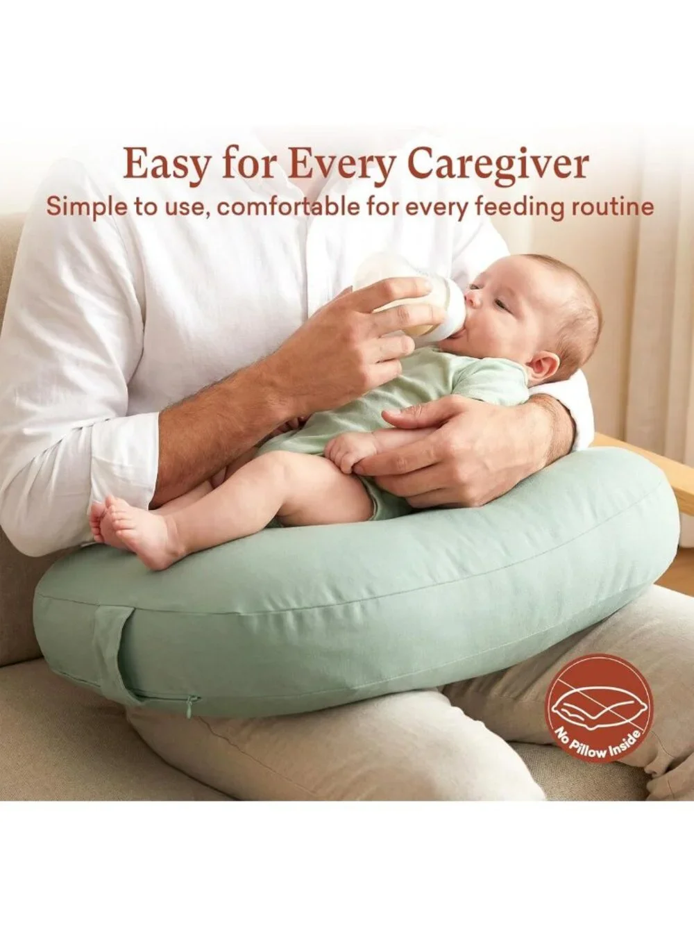 Soft Stretchy Nursing Pillow Covers - 3-Pack Washable Slipcovers for Feeding